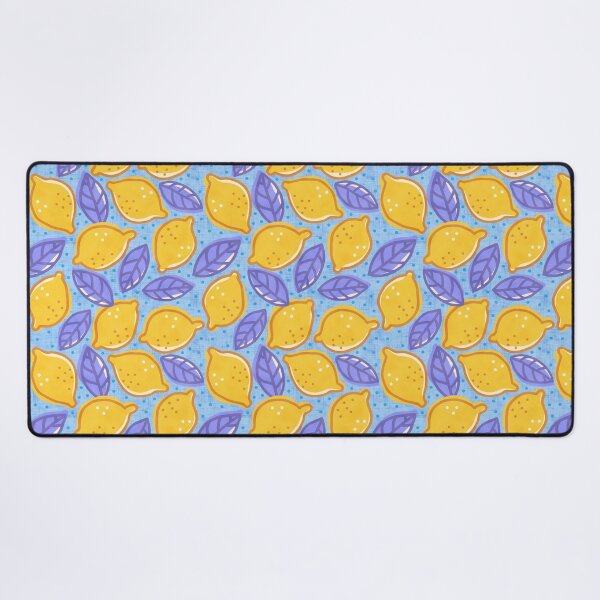 Item preview, Lemon Pattern Blue Purple Leaves designed and sold by Zaya_art.