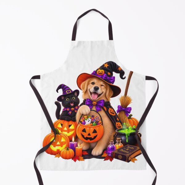 Item preview, Cute Witch Dog & Cat Halloween Magic designed and sold by TinyWeird.