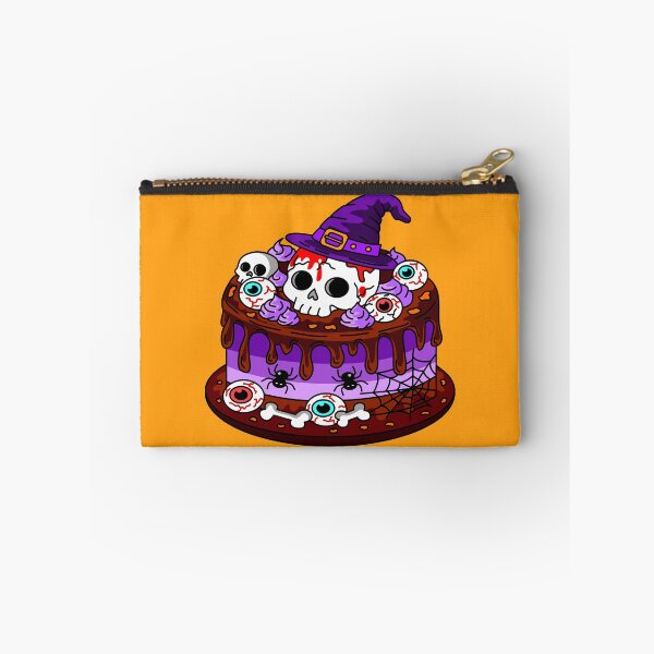 Item preview, Cute Halloween Horror ฺBakery Cake Topped with Skull Witch Hat and Eyeball Cartoon designed and sold by RS4you.