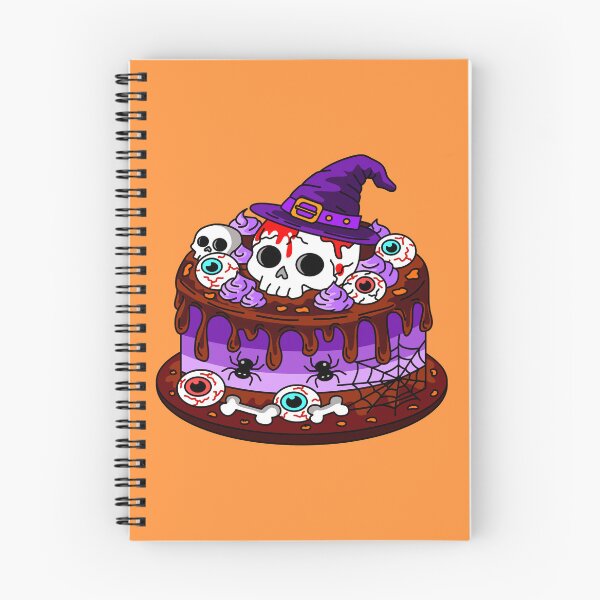 Item preview, Cute Halloween Horror ฺBakery Cake Topped with Skull Witch Hat and Eyeball Cartoon designed and sold by RS4you.