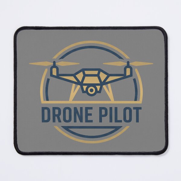 Item preview, Drone Pilot Emblem Gold Navy Aerial Photography Quadcopter designed and sold by KiwiRider.