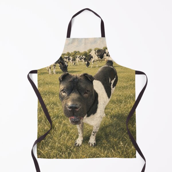 Item preview, Moolawn Black and White Shar Pei Dog Jersey Cow Print designed and sold by RescueHeart10.