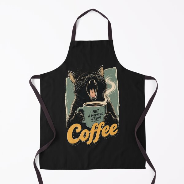 Item preview, Vintage Not a Morning Person Coffee Cat designed and sold by ArtivoNest.