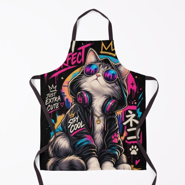 Item preview, Not Perfect Just Extra Cute - Cool Graffiti Cat designed and sold by GenZFashion000.