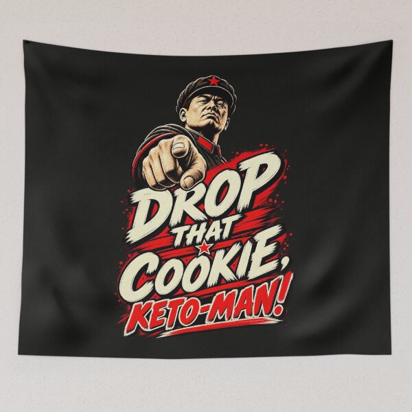 Item preview, Drop That Cookie, Keto-Man! — The Carb Police Have Arrived designed and sold by Sanctum Icons.