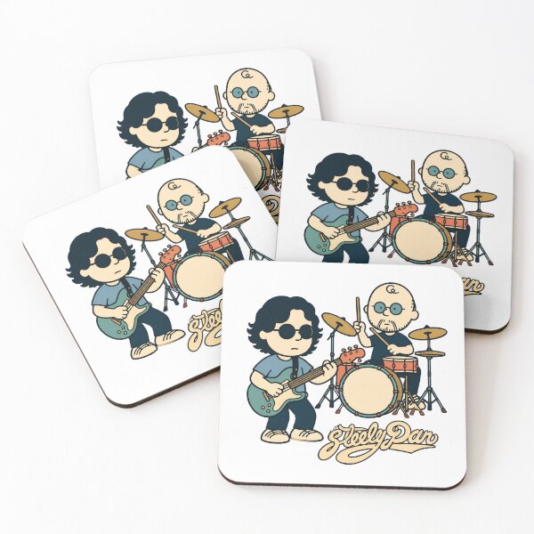 Item preview, Steely Dan Band Retro Cartoon Guitar Drummer designed and sold by ZubairNalban.