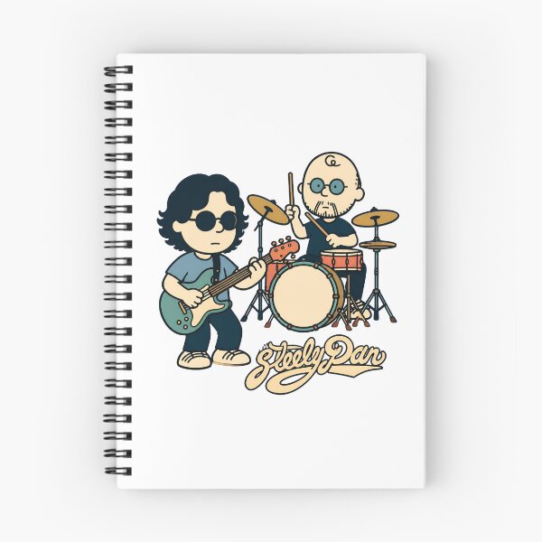 Item preview, Steely Dan Band Retro Cartoon Guitar Drummer designed and sold by ZubairNalban.