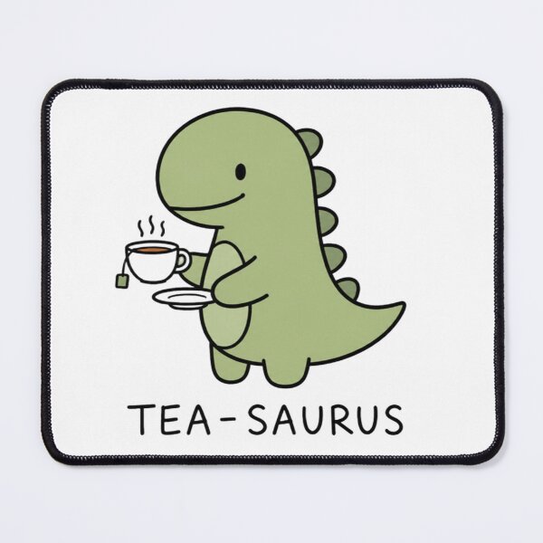Item preview, Cute Tea Saurus Dinosaur Drinking Tea Pun designed and sold by Uniquely Worlds.
