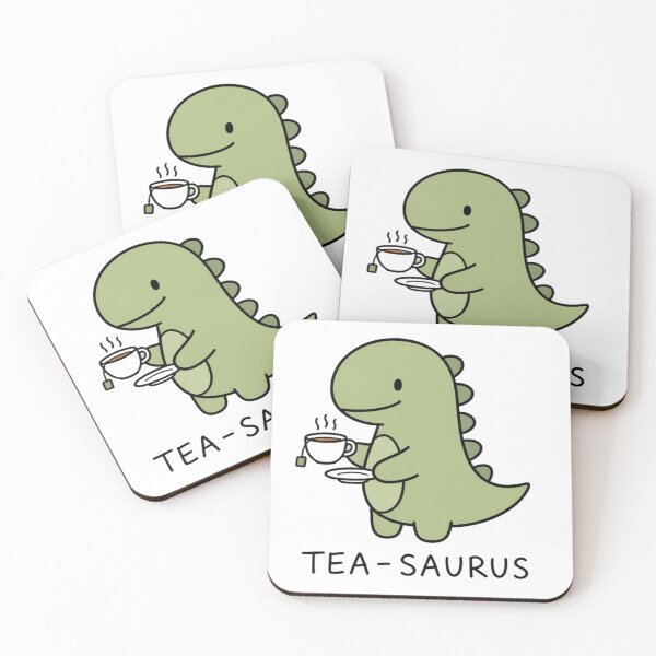 Item preview, Cute Tea Saurus Dinosaur Drinking Tea Pun designed and sold by Uniquely Worlds.