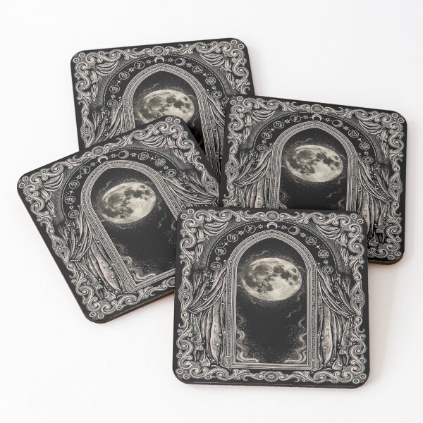 Item preview, Occult Moon Portal – Gothic Zodiac Window Design designed and sold by Midnight Veil Designs.