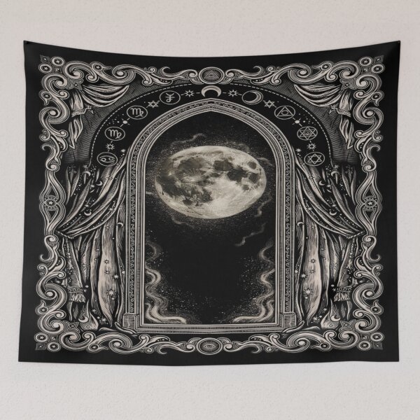 Item preview, Occult Moon Portal – Gothic Zodiac Window Design designed and sold by Midnight Veil Designs.