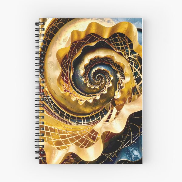 Item preview, Spiral Structure in Gold Blue Obsidian  designed and sold by Vicky Brago-Mitchell®.