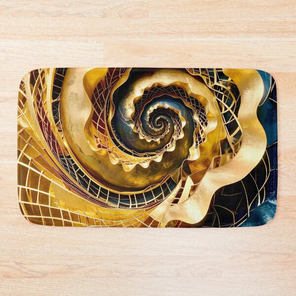 Item preview, Spiral Structure in Gold Blue Obsidian  designed and sold by Vicky Brago-Mitchell®.