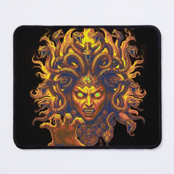 Item preview, Medusa Fire Hair Brown Tan Yellow Green Eyes designed and sold by AbbottDesigns.