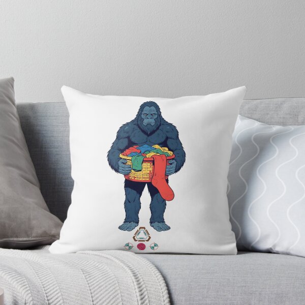 Item preview, Bigfoot Doing Laundry with Giant Sock - Funny Sasquatch Chores designed and sold by Whimsy Trail Co.