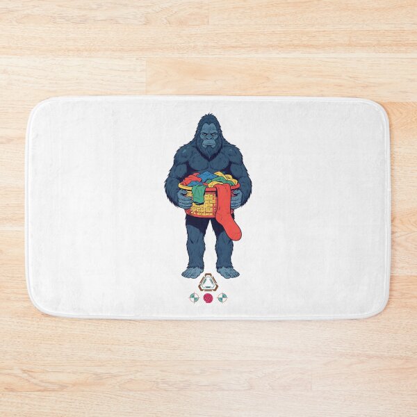 Item preview, Bigfoot Doing Laundry with Giant Sock - Funny Sasquatch Chores designed and sold by Whimsy Trail Co.