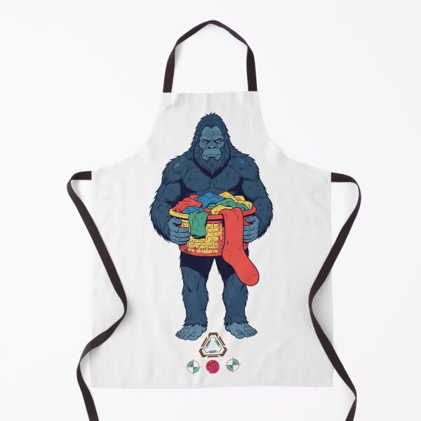 Item preview, Bigfoot Doing Laundry with Giant Sock - Funny Sasquatch Chores designed and sold by Whimsy Trail Co.