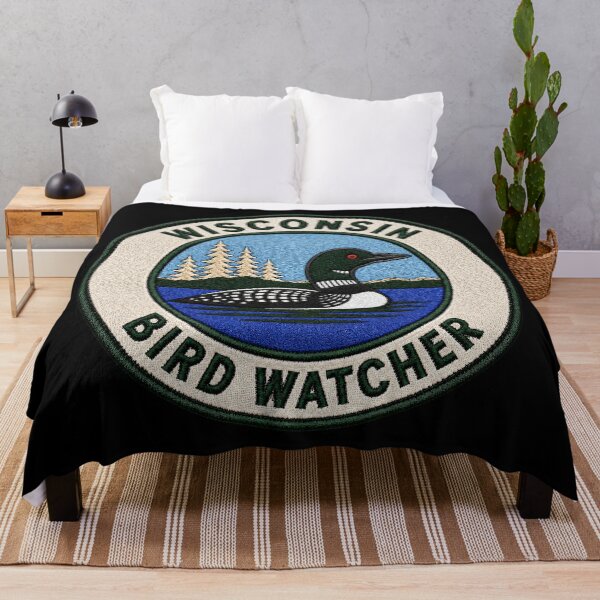 Item preview, Wisconsin Bird Watcher – Common Loon Lake Patch designed and sold by The-Drip-Studio.