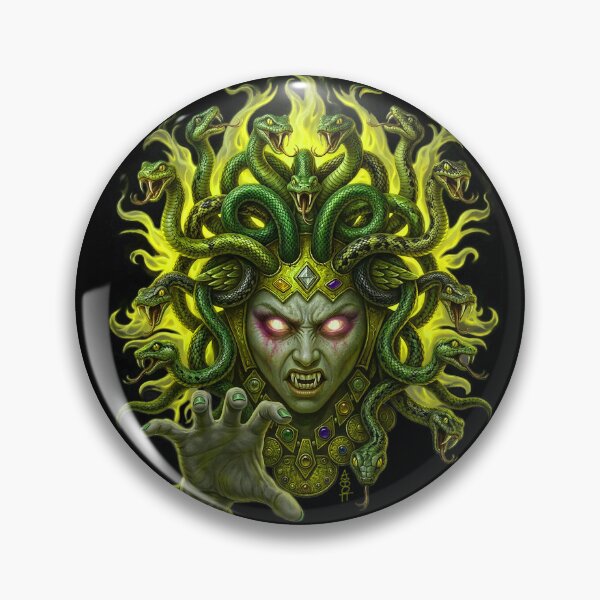 Item preview, Medusa Fire Hair Classic Green designed and sold by AbbottDesigns.