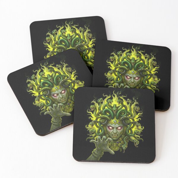 Item preview, Medusa Fire Hair Classic Green designed and sold by AbbottDesigns.