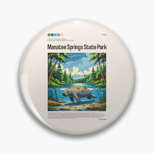Item preview, Manatee Springs State Park Poster (Florida), USA designed and sold by PinkandP.