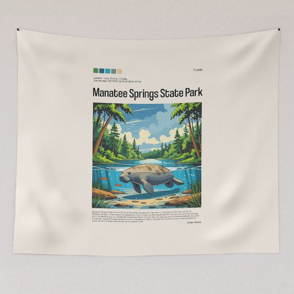 Item preview, Manatee Springs State Park Poster (Florida), USA designed and sold by PinkandP.