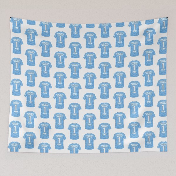 Item preview, Man City Number One Fan Football Shirt Design designed and sold by The Home Of Pink Peach.