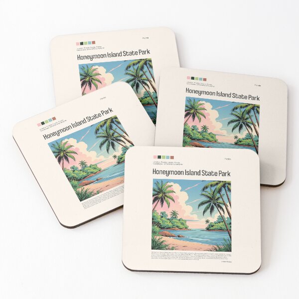 Item preview, Honeymoon Island State Park Poster (Florida), USA designed and sold by PinkandP.