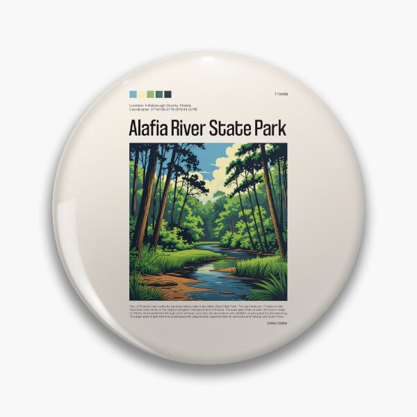 Item preview, Alafia River State Park Poster (Florida), USA designed and sold by PinkandP.
