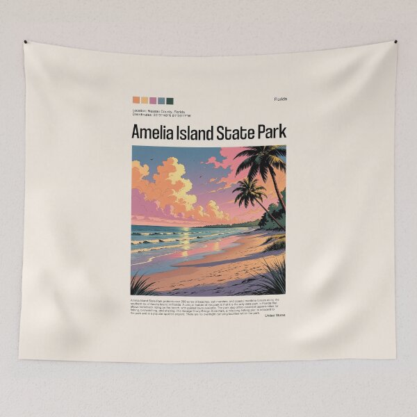 Item preview, Amelia Island State Park Poster (Florida), USA designed and sold by PinkandP.