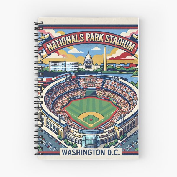 Item preview, Nationals Park Stadium Retro Art Poster - David Hockney Style Square Print designed and sold by subjectivityxx.