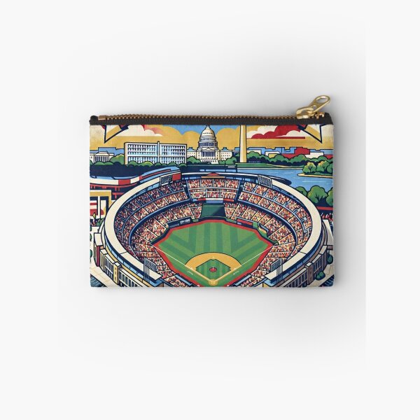 Item preview, Nationals Park Stadium Retro Art Poster - David Hockney Style Square Print designed and sold by subjectivityxx.