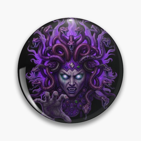 Item preview, Medusa Fire Hair Cold Dark Purple designed and sold by AbbottDesigns.