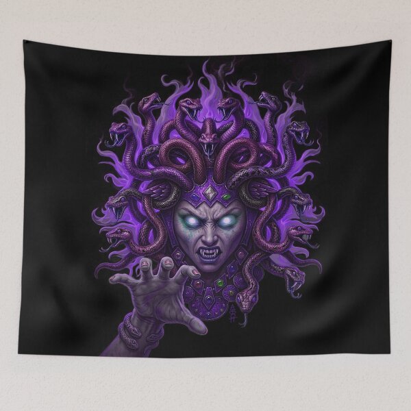 Item preview, Medusa Fire Hair Cold Dark Purple designed and sold by AbbottDesigns.