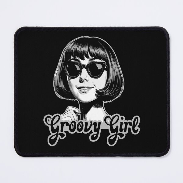Item preview, Groovy Girl – Retro 60s Mod Woman Black & White Design designed and sold by THROUGH-LIFE.