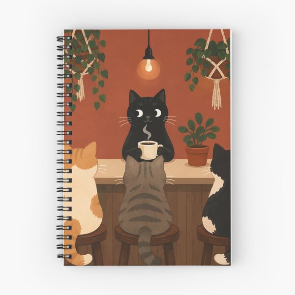 Item preview, Cozy Cat Cafe Barista Kitten Coffee Shop Botanical Retro Aesthetic Graphic designed and sold by The Upside Down.