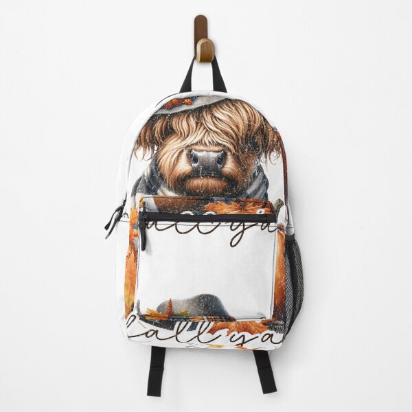 Item preview, Autumn Highland Cow with Pumpkin & Football – It’s Fall Y’all designed and sold by NotasCreativa.