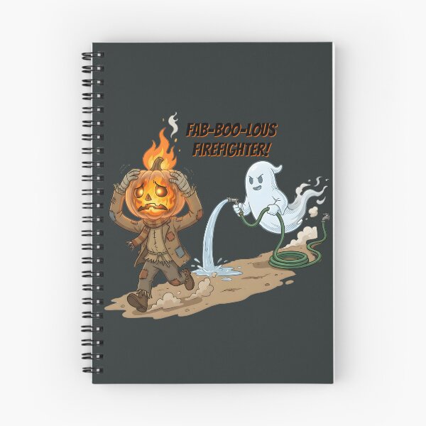 Item preview, Fab-BOO-lous Firefighter Ghost - Scarecrow | Halloween designed and sold by GuildedWordGraphics.