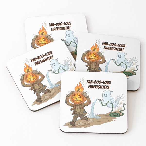 Item preview, Fab-BOO-lous Firefighter Ghost - Scarecrow | Halloween designed and sold by GuildedWordGraphics.