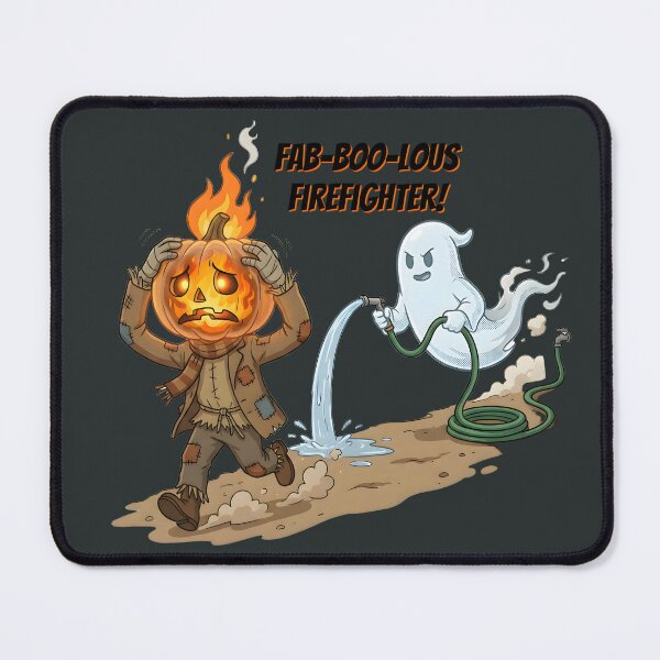 Item preview, Fab-BOO-lous Firefighter Ghost - Scarecrow | Halloween designed and sold by GuildedWordGraphics.