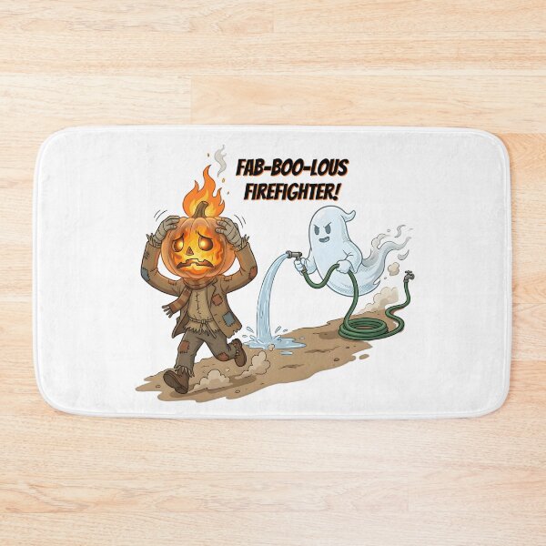 Item preview, Fab-BOO-lous Firefighter Ghost - Scarecrow | Halloween designed and sold by GuildedWordGraphics.