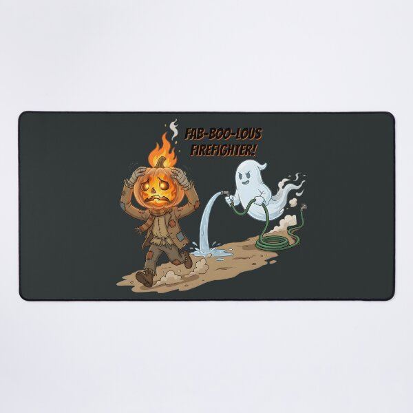 Item preview, Fab-BOO-lous Firefighter Ghost - Scarecrow | Halloween designed and sold by GuildedWordGraphics.
