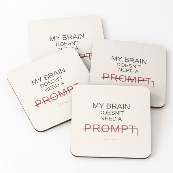 Item preview, My Brain Doesn't Need a Prompt — Funny Anti AI T-Shirt designed and sold by RejectedLabel.
