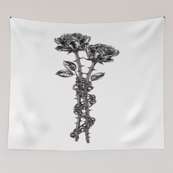Item preview, Barbed Wire Black Roses Gothic Tattoo. designed and sold by BaddieNz.
