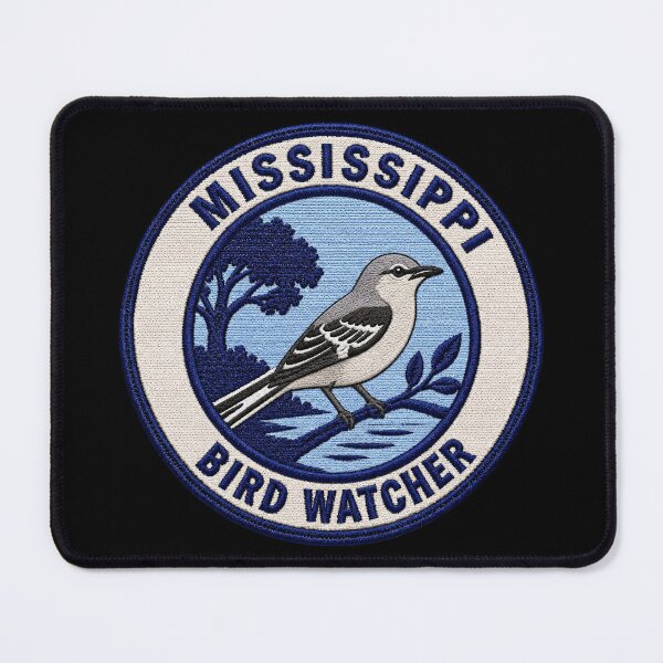 Item preview, Mississippi Bird Watcher – Northern Mockingbird Patch designed and sold by The-Drip-Studio.