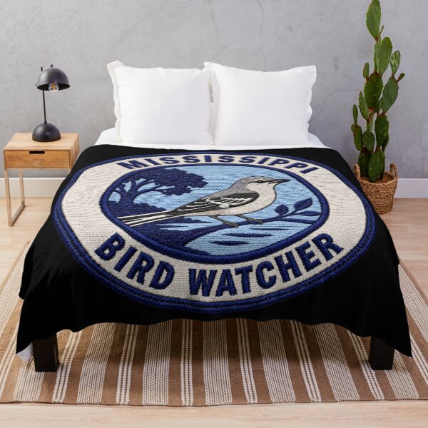 Item preview, Mississippi Bird Watcher – Northern Mockingbird Patch designed and sold by The-Drip-Studio.