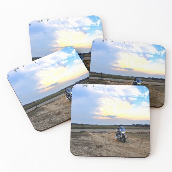 Item preview, Motorcyclist Approaching at Sunset designed and sold by The Unpromised Lens.