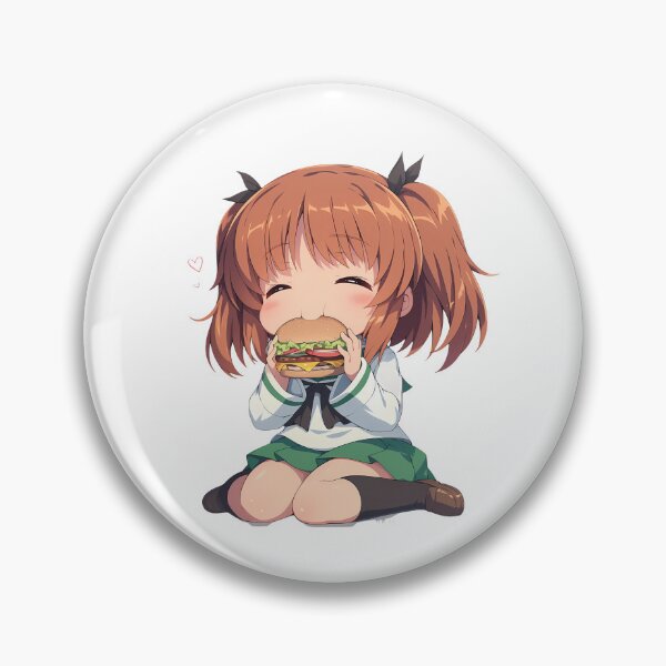 Item preview, Nishizumi Miho Girls und Panzer Chibi Burger Anime Girl Cheer designed and sold by Dashsopaner.