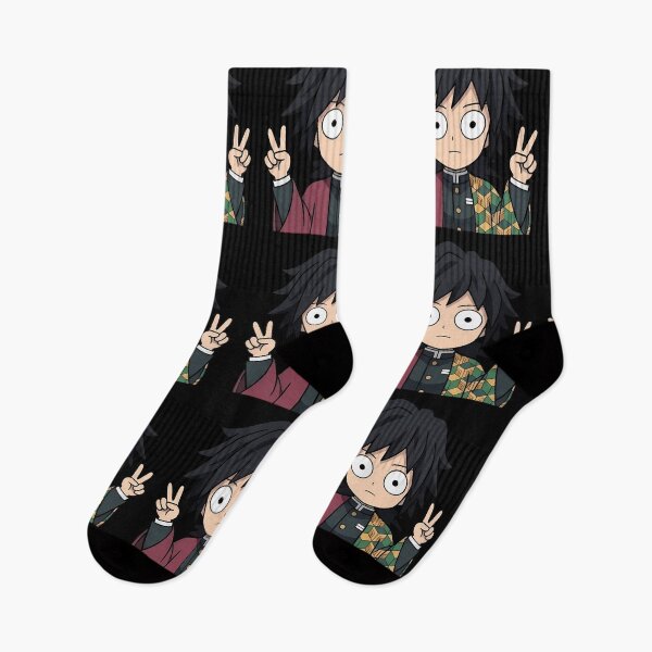 Item preview, Giyu Tomioka Demon Slayer Cute Double Peace Expression designed and sold by Dashsopaner.