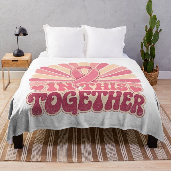 Item preview, In This Together - Retro Pink Ribbon Sunburst designed and sold by Heather Renees Designs.